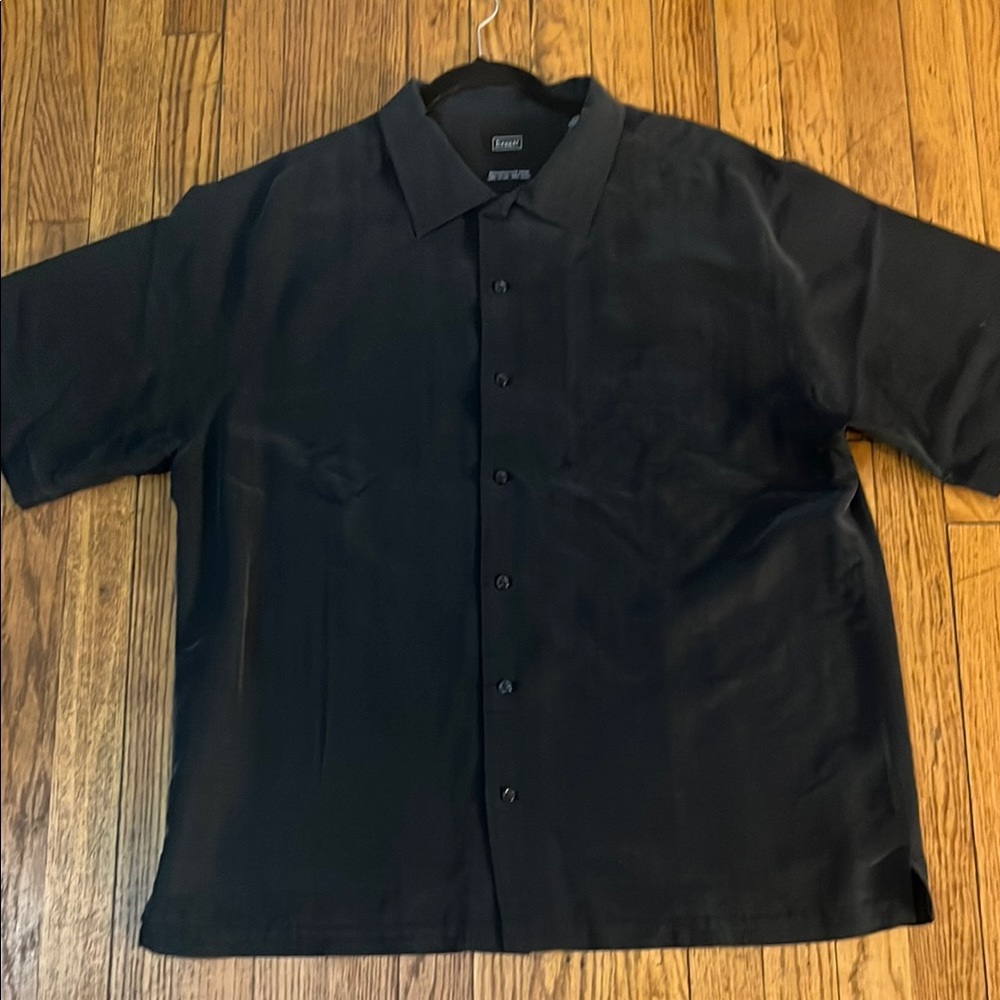 Haggar Black Casual Button Down Shirt